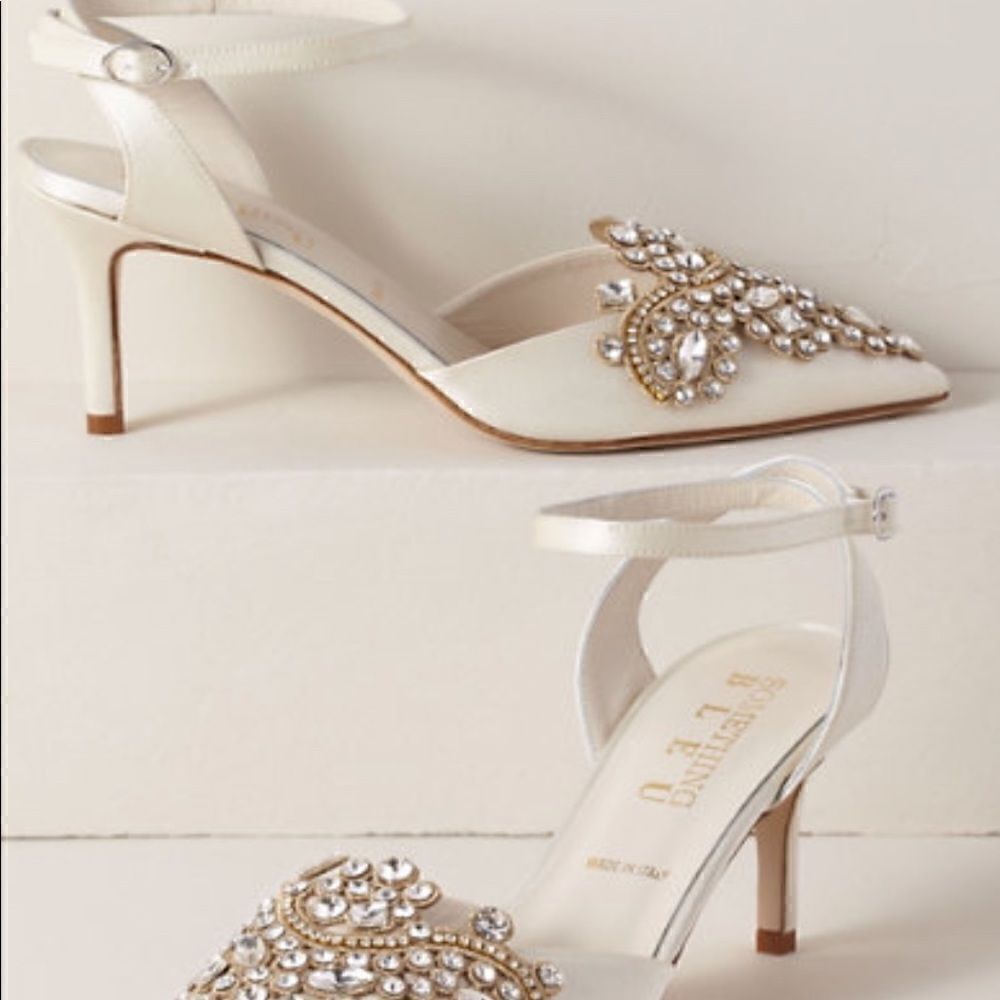Anthropologie x BHLDN Something Bleu Emmie Heels / size 7 1/2 B